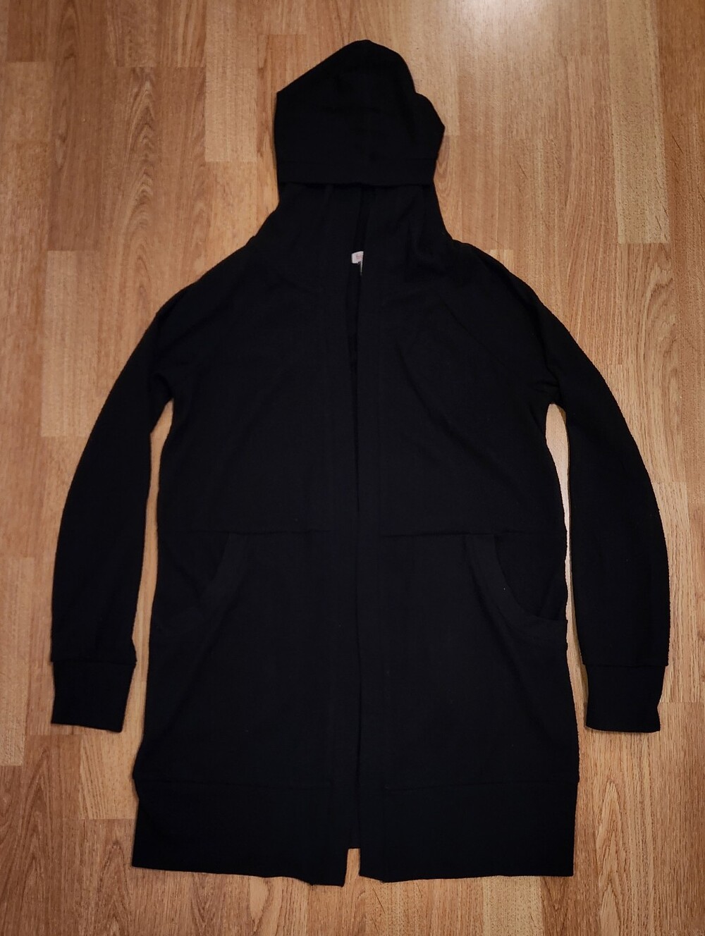 Flirtitude Active Hooded Soft Cardigan Sweater Sweatshirt Black XS